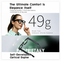 Nouvelles Lunettes Intelligentes Personnalisées 2026 AI-G3 Pro avec Assistant Vocal IA, Type C à Charge Rapide et Guide d'Onde Monoculaire pour Usage Quotidien