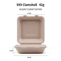 Fabrication de vaisselle jetable en bagasse à clapet de 9 pouces