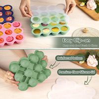 Kingkam Siliconen Babyvoeding Vriezer Dienblad Fruit Voedsel Feeder Bijtring Ijs Kubus Lade Maker Voor 0-12 Maanden Babyvoeding Opslag Container