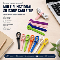 Attaches-câbles en silicone réutilisables pour la maison, le bureau et les voyages, sangles organisatrices de câbles anti-emmêlement pour câbles de charge et fils d'écouteurs