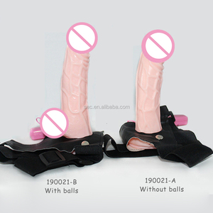 Verstelbare leren slipje, gepassioneerde <span class=keywords><strong>strapon</strong></span> met vibrerende penis en riem, seksspeeltje, strap-on dildo voor vrouwen en lesbiennes - Product Image 2