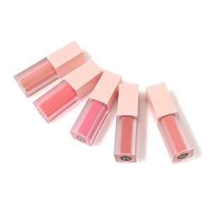Contenants carrés en plastique pour gloss à lèvres, tubes vides pour gloss à lèvres, rose gold 5ml 8ml, logo personnalisé, noir doré, cosmétique - Product Image 1