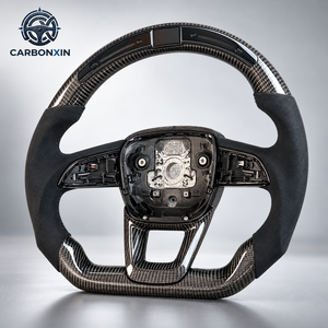Volant de voiture personnalisé en fibre de carbone pour Audi A3 A4 A5 A6 B7 B8 B9 C7 A7 Q3 C8 Q5L R8 S3 S4 S5 S8 SQ TT RS s Line 8P C6 RS6 - Product Image 1