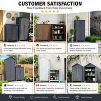 Armoire de rangement d'outils en acier verrouillable, casier utilitaire en métal robuste avec panneau perforé et étagères pour garage, jardin et sous-sol