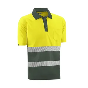 Polo - HVS620YMG S London - Colore: Giallo/verde fluorescente - Tessuto sportivo "Eye Bird". Traspirante, assorbe l'umidità. - Product Image 1