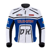 Veste de course moto Duhan pour hommes et femmes, homologuée CE, protection blindée, respirante, fermeture éclair avant, équipement de conduite printemps