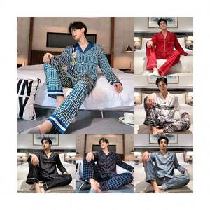 Pijamas de algodón 100% para hombre, ropa de dormir <span class=keywords><strong>Trendyol</strong></span> a cuadros, pijamas cómodos informales de primavera y otoño para hombre, conjuntos de pijama de talla grande 4XL - Product Image 1