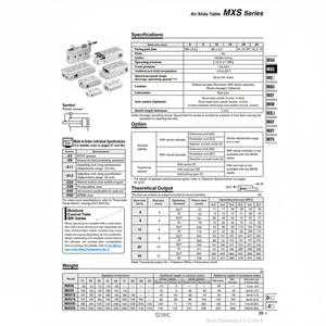 SMC Pneumatics Air Slide <b>Table</b> MXS16-75AT - Product Image 1
