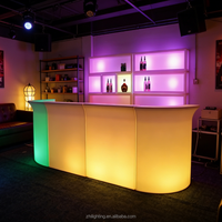 Meuble de comptoir de bar portable en plastique avec Led/barre mobile à Led droite comptoir de bar moderne étanche à vendre