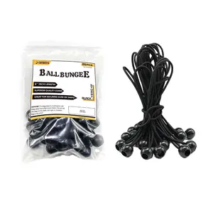 4Mm 6 "Terpal Dasi Ke Bawah Tali Bungee Bola, Baik Elastis Lateks Kanopi Memukul Lompat Loop, bungee Stopper Bola Beads