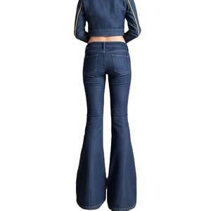 <span class=keywords><strong>Jean</strong></span> en denim évasé coupe <span class=keywords><strong>skinny</strong></span> <span class=keywords><strong>taille</strong></span> basse imperméable pour <span class=keywords><strong>femme</strong></span>, style streetwear - Product Image 2