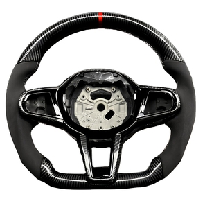 Volant en fibre de carbone personnalisé en usine, fond plat, remplacement pour BMW <span class=keywords><strong>M3</strong></span> <span class=keywords><strong>CS</strong></span> M4 <span class=keywords><strong>CS</strong></span> <span class=keywords><strong>F80</strong></span> F82 F30 - Product Image 1