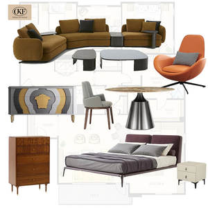 Canapé d'angle modulable de luxe en tissu italien moderne pour appartement, en forme de S - Product Image 3