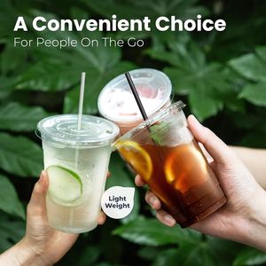 Gobelets jetables transparents en PET à paroi simple pour boissons froides, personnalisables avec logo, écologiques, de qualité alimentaire, 12oz, 16oz, 22oz, 32oz - Product Image 5