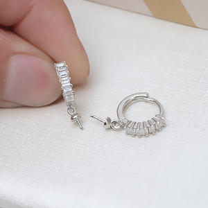 ต่างหูเงินแท้ S925 รูปตัวยู สำหรับผู้หญิง ประดับมุก อุปกรณ์ DIY สำหรับทำต่างหูแบบกึ่งสำเร็จรูป ต่างหูแบบปรับแต่งได้ - Product Image 4