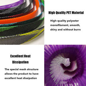 Manchon de canne à pêche en maille tressée pour animaux de compagnie 3x190cm, accessoires de pêche avec 32 couleurs - Product Image 2