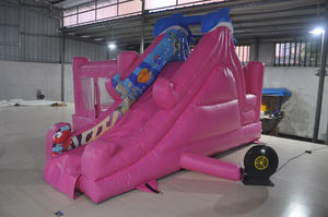 Castillo Inflable <span class=keywords><strong>de</strong></span> Color Rosa con Tobogán - Product Image 2