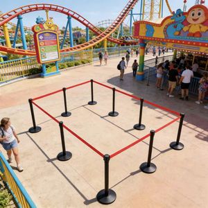 Poste <span class=keywords><strong>de</strong></span> Sujeción Confiable <span class=keywords><strong>de</strong></span> 900 mm con Construcción <span class=keywords><strong>de</strong></span> Acero Inoxidable Grueso <span class=keywords><strong>de</strong></span> 63 mm y Base Pesada con Peso <span class=keywords><strong>de</strong></span> Arena - Product Image 3