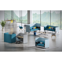 Canapé de bureau modulaire moderne multicolore, ensemble de canapés modulaires pour appartement et hôtel