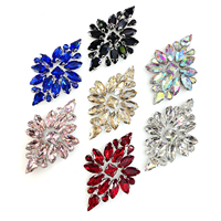 Appliques en verre perlé faites à la main PH063, motifs, accessoires, appliques en strass à coller au fer