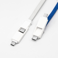Câble USB tressé en nylon durable 16cm Câble de charge magnétique PD 60W Câbles de données pour iPhone 15 14 13.