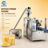 Machine de remplissage et de scellage rotative pour sachets préformés Doypack et sacs debout, pour farine de maïs, d'avoine, de 500g à 1KG