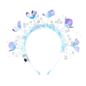 Diadema Floral con Mariposas Brillantes Zhaoan, Corona de Estilo Chino con Luces LED, Accesorios para Fiestas, Regalo Festivo para Niños - Product Image 4