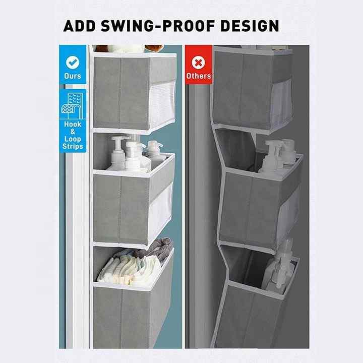 2 in 1 Wall Mount Over Door Hanging Organizer Storage 6-shelf Over the Door Organizer