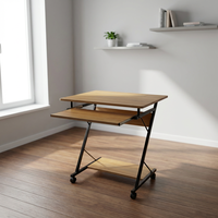 Bureau d'ordinateur en bois portable et mobile de style moderne de haute qualité en forme de Z