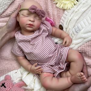Lebensechte Reborn-Babypuppen 44 cm, realistische Neugeborenen-Bausätze, Mädchenpuppe mit Vollkörper aus Platin-Silikon in Filmqualität für Künstler - Product Image 1