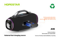 Altavoz Portátil para Exteriores HOPESTAR A90 de 700W con Resistencia al Agua IPX5, Luz RGB y Batería de Más de 10000mAh para Fiestas e Iluminación LED RGB