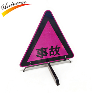 Faltbares Warn-Dreieck für Straßenarbeiten, Baustellen-Sicherheitsschild, Hochsichtbare Reflektierende Straßensicherheitsausrüstung - Product Image 3