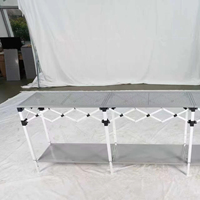 Table de pique-nique portable d'extérieur, carrée, en acier, pliable, meubles durables en métal, table carrée d'extérieur