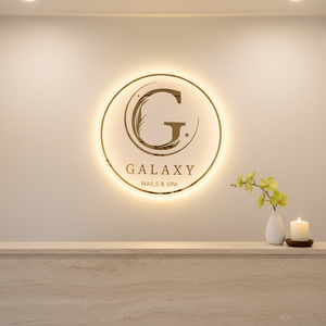 Enseigne LED personnalisée en forme de cercle, <span class=keywords><strong>logo</strong></span> LED sur mesure, enseigne en acrylique personnalisée pour salon de beauté, bar à ongles, spa, <span class=keywords><strong>boutique</strong></span> - Product Image 2