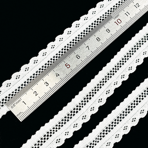 Cinta de Encaje Blanco de Alta Calidad WH80095, Venta Caliente - Ribete de Encaje de Nailon Ancho Personalizado, Dentelle Pizzi Dantel, Bandas Elásticas - Product Image 1