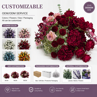 Bunga Mawar Buatan Warna Tema Kustom Langsung dari Pabrik untuk Dekorasi Centerpiece Meja Pernikahan