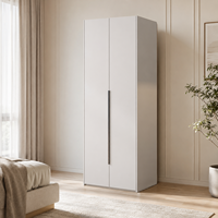 Armoire de chambre autoportante moderne avec portes battantes et longue poignée pour les développeurs résidentiels – Fourniture OEM