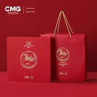 2026 Boîte Cadeau Décorative Ronde du Nouvel An Chinois, Thème Culturel et Créatif Année du Cheval, Ornement de la Plaque du Zodiaque, Souvenir