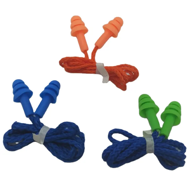 2021 New Style Noise Reduction Learning Sleep Child Anti-noise Earplugs With String