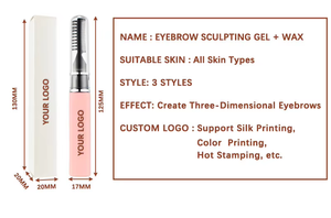 Gel de sourcils imperméable à l'eau de marque privée Gel de coiffure pour sourcils à fixation forte et longue durée Gel rehausseur de sourcils transparent - Product Image 5