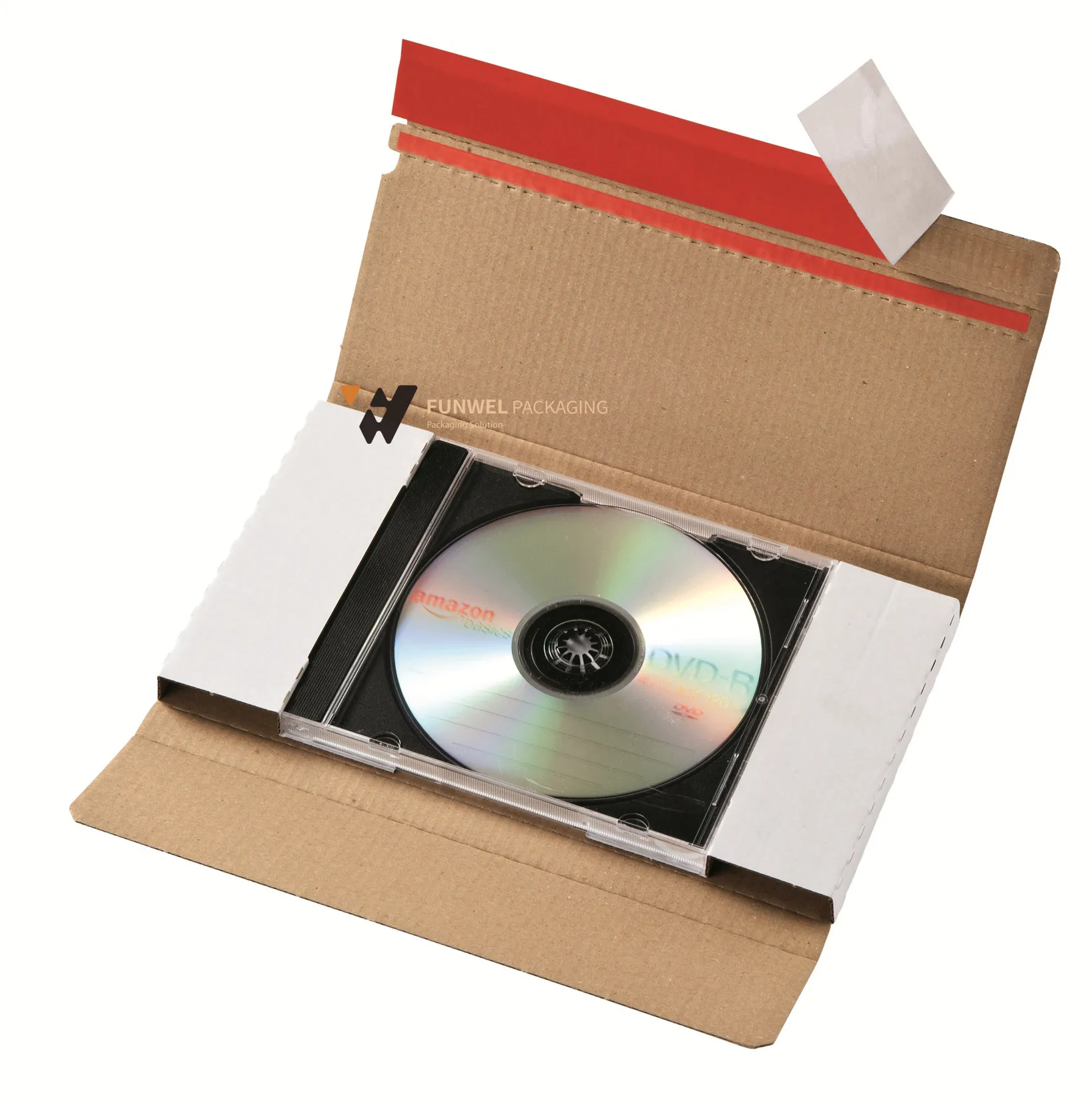 CD/DVD albümü dergisi fotoğraf ambalaj katlanır kitap posta gönderim kutusu kendini mühür gözyaşı şerit karton kutu nakliye için