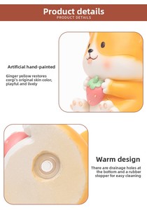 P220 vendita calda simpatici animaletti in resina vetrata vaso piccolo da tavolo per uso domestico - Product Image 4