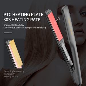 Professional Electric Custom Flat <strong>Hair</strong> Iron Kemei Km-2518 5 Speed Temperature Control <strong>Ceramic</strong> Natural <strong>Hair</strong> <strong>Straightener</strong> - Product Image 5