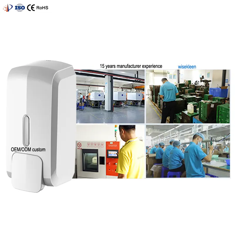2024 Factory OEM 1000ML Refillable Commercial Liquid Hand Soap Dispenser Plastic Foam Manual Soap Dispenser With Pump