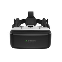 Lunettes VR 3D en carton polarisées Shinecon avec écran virtuel de 50 à 80 pouces, fonction de zoom, compatibles avec Android et iOS
