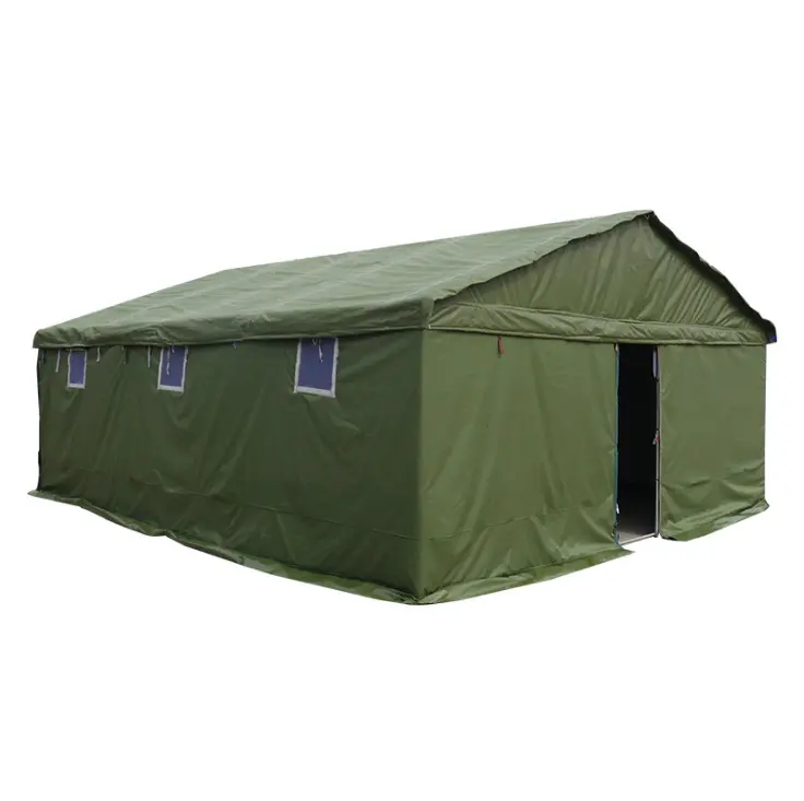Tente de l'armée étanche en toile robuste, résistante à l'eau, isolée, militaire, verte