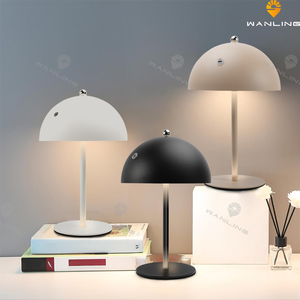 Lampe de table rechargeable sans fil contemporaine Veilleuse minimaliste pour chambre à coucher, bureau, travail, étude, lecture en métal durable - Product Image 5