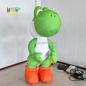Riesiges Aufblasbares Grünes Dinosaurier-Kostüm Laufendes Cartoon-Drachen-Maskottchen-Outfit für Party und Umzug - Product Image 3