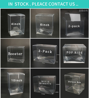 Boîte de protection en plastique transparent Baili Funko Pop Toys Protector 4 pouces, éclaboussures de sang vert, 0,45 mm, boîte en acétate, boîte de présentation en PET