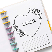 Planificateur personnalisé 2025-2026 A4 A5 Happy Planner Planificateur de 18 mois Planificateur quotidien hebdomadaire mensuel Pages reliées par disque Planificateur classique Journal Carnet